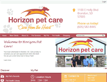 Tablet Screenshot of horizonpetcare.com